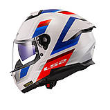 Мотошолом LS2 FF808 Stream II Vintage White Black Black Red, фото 2