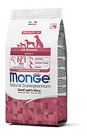 Корм Monge Monoprotein All breeds Adult Manzo сухой с говядиной для взрослых собак всех пород MD, код: 8451741