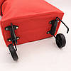 Сумка-візок на колесах 2 в 1, 46х27х12 см, Червона / Складна сумка для покупок, фото 8