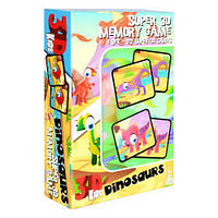 Настольная игра "Memory. Динозавры" (72 карточки 3D, песочные часы, в коробке) 26501