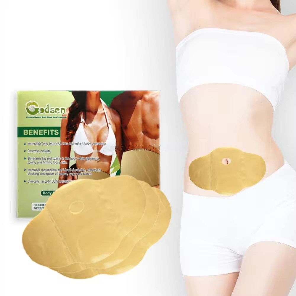 Пластырь для похудения на живот Benefits Patch, плоский животик (5шт в ...