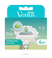 Змінні картриджі для гоління (Леза) Venus Olay Comfortglide Sensitive 4 шт