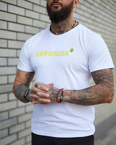 Футболка чоловіча "Ukrainian" Intruder біла, фото 1