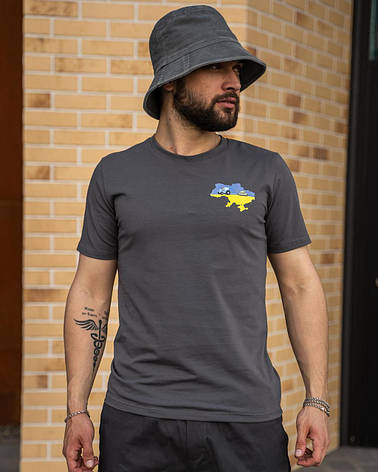 Футболка темно-сіра "T3" малий пр., фото 1