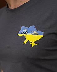 Футболка темно-сіра "T3" малий пр., фото 2