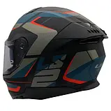 Мотошолом LS2 FF808 Stream II Road Matt Black Blue, фото 3