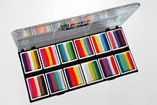ПАЛІТРА АКВАГРИМ GrimMaster SUPER MIX ESSENTIAL & NEON SPLIT CAKE COLORS 120 g, фото 2