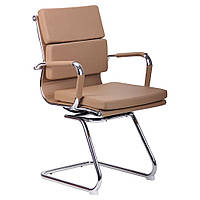 Кресло для конференций Slim FX CF хром XH-630C кожзаменитель Черный (AMF-ТМ) шкірозамінник Беж