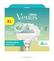 Змінні картриджі для гоління (Леза) Venus Olay Comfortglide Sensitive 6 шт
