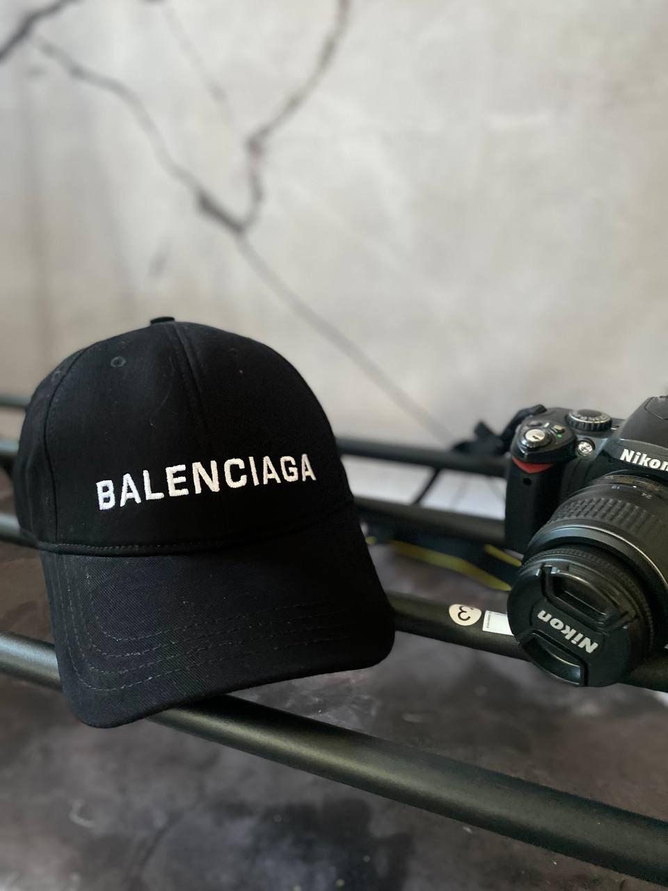 Бейсболка чоловіча чорна весна-літо кепка Balenciaga (Баленсіага)