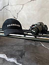 Бейсболка чоловіча чорна весна-літо кепка Balenciaga (Баленсіага), фото 3