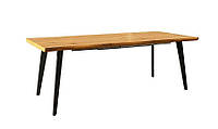 Стол обеденный Fresno металл Черный, столешница МДФ+шпон Дуб, 150-210x90х76 см (Signal ТМ)