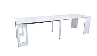 Стол обеденный Reno опоры МДФ+металл, столешница ламинированная МДФ Белый, 60-300x90х76 см (Signal ТМ)