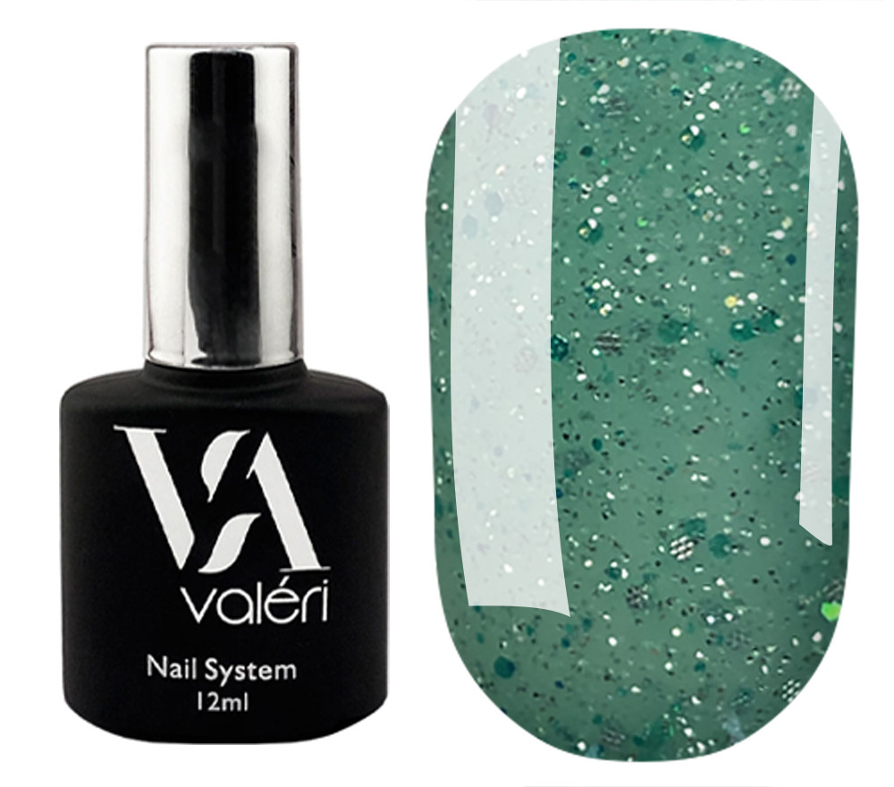 База Valeri Base 12 ml, №74 Flash (зелений з блискітками)