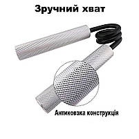 Еспандер для кисті для фітнесу 50lb - 23kg. Кістовий еспандер ножиці сірий. Пружинний еспандер, фото 7
