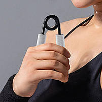 Еспандер для кисті для фітнесу 50lb - 23kg. Кістовий еспандер ножиці сірий. Пружинний еспандер, фото 9