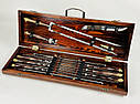 Набір шампурів в кейсі САФАРІ-2 (латунні голови звірів), фото 2