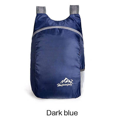 Темно-синій складний, водонепроникний, легкий рюкзак. Компактні розміри. Рюкзак для покупок, прогулянки.