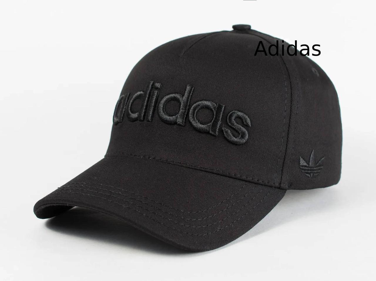 Чорна бейсболка вишивка Adidas 56-58