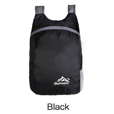 Чорний складний, водонепроникний, легкий рюкзак. Компактні розміри. Рюкзак для покупок, прогулянки.