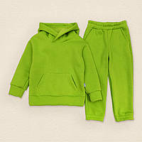 Дитячий теплий костюм на флісі худі та штани Dexters lime 134 см зелений (131544668453) MD, код: 8335299
