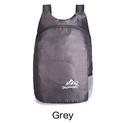 Сірий складний, водонепроникний, легкий рюкзак. Компактні розміри. Рюкзак для покупок, прогулянки.