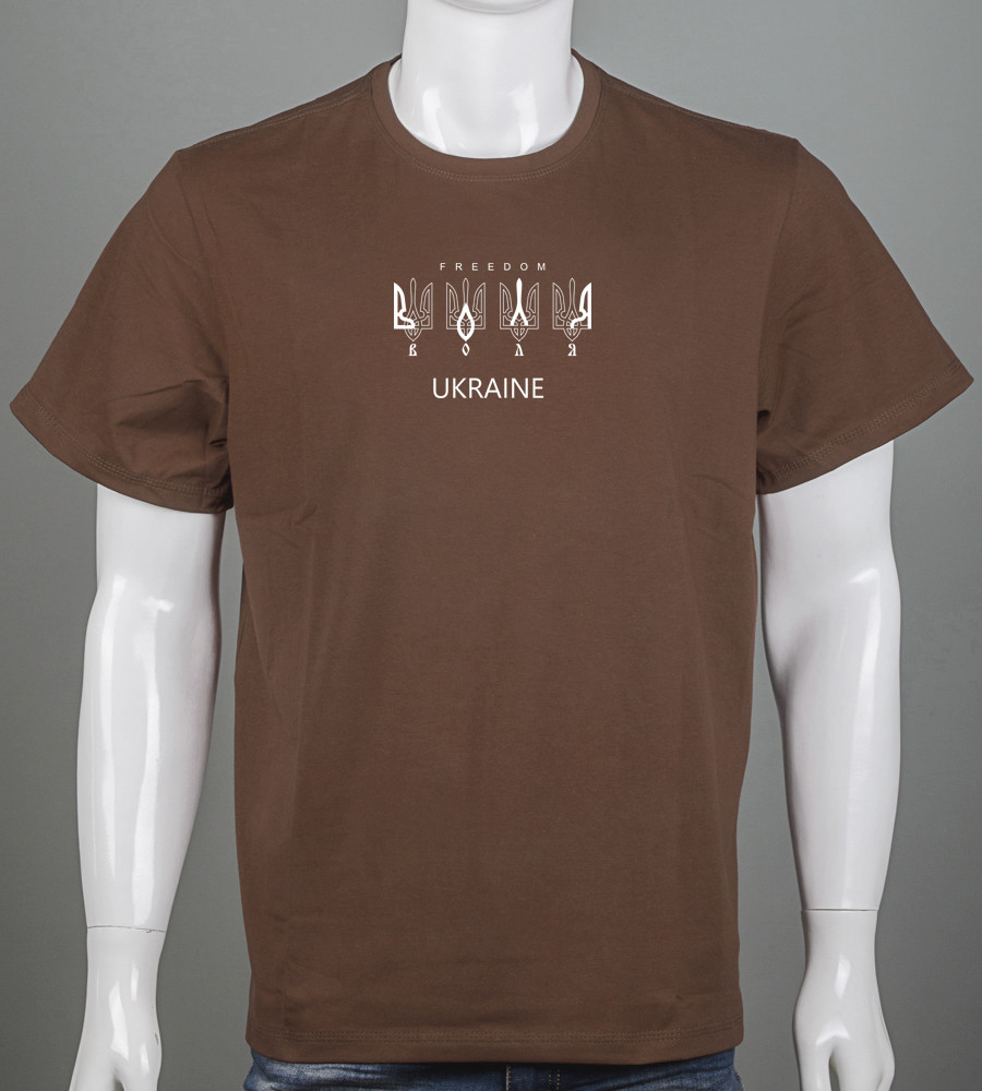 Футболка батал Воля 2307б (Уп.4шт 3XL,4XL), Коричневий