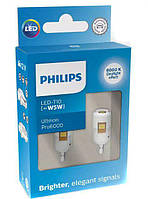 Светодиод 12V Т10 Philips LED White Ultinon Pro6000 12В W5W (11961CU60X2) 2 шт