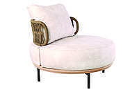 Кресло садовое Сицилия без текстиля каркас сталь+шпонированная фанера полиэфирная лента L16 (Pradex ТМ)