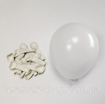 Повітряні кулі білі пастель Gemar Італія 13 см 10 шт. - фото 1 - id-p770682625