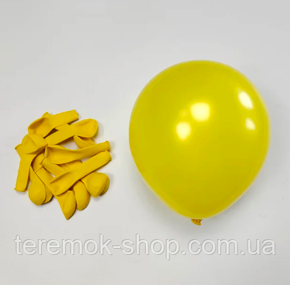 Повітряні кулі жовті пастель Gemar Італія 13 см 10 шт. - фото 1 - id-p770694040