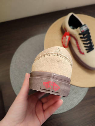 Vans Old Skool x Nintendo Game Over Light Brown кеды мужские кроссовки БЕЖЕВЫЕ на темной подошве, фото 3