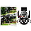 Камера зовнішня поворотна вулична подвійна WIFI DOUL CAM Q-821 FULL-HD 4MP Нічна знімання Чорна, фото 5