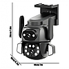 Камера зовнішня поворотна вулична подвійна WIFI DOUL CAM Q-821 FULL-HD 4MP Нічна знімання Чорна, фото 8