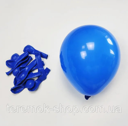 Повітряні кулі сині пастель Gemar Італія 13 см 10 шт. - фото 1 - id-p770719129