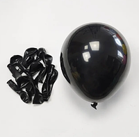 Повітряні кулі чорні пастель Gemar Італія 13 см 10 шт.