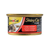 Влажный корм для кошек Gimborn ShinyCat с тунцом и лососем 70 г (4002064414195 4002064414317) MD, код: 7581620
