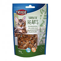 Лакомство для кошек Trixie Pemio Barbecue Hearts с курицей 50 г (4011905427034) MD, код: 7633480