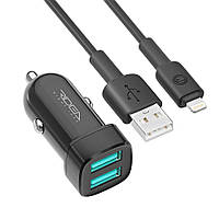 KR Авто Зарядное Устройство Ridea RCC-21312 Grand Lightning 2USB 2.4 A