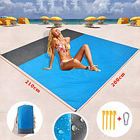 Большой влагозащитный пикниковый, пляжный коврик 210х200 см Must-have Sam Великий вологозахисний пікніковий