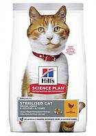 Корм Hill's Science Plan Feline Adult Sterilised Chicken сухой с курицей для стерилизованных MD, код: 7664479