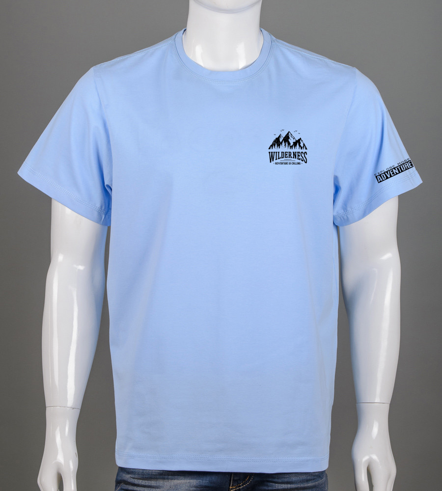 Футболка батал Wilderness 2405б (Уп.4шт 3XL,4XL), Блакитний