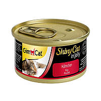 Корм GimCat Shiny Cat влажный с курицей в желе для взрослых котов 70 гр MD, код: 8452163