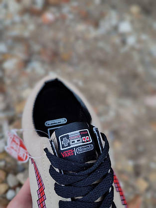 Vans Old Skool x Nintendo Game Over Light Brown кеды женские кроссовки БЕЖЕВЫЕ на темной подошве, фото 5
