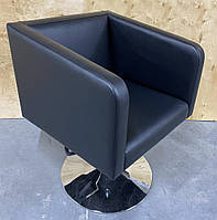 Парикмахерское Кресло Поло на гидравлике выпуклый диск Хром, кожзаменитель Boom-24 (Frizel TM)