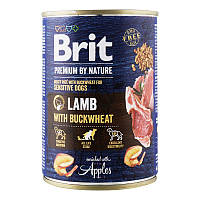 Корм Brit Premium Lamb and Buckwheat влажный с ягненком и гречкой для взрослых собак 400 гр MD, код: 8452245