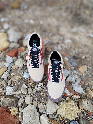 Vans Old Skool x Nintendo Game Over Light Brown кеды женские кроссовки БЕЖЕВЫЕ на темной подошве, фото 3