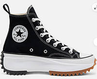 Мужские женские кеды Converse Run Star Hi Black Чорньіе На платформе Converse All Star