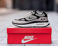 Кроссовки найк айр макс серые с черным Nike Air Max Grey Black мужские Sam Кросівки найк айр макс сірі з