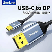 Кабель Type-C - DisplayPort 8K 60Hz 1.5м DP1.4 UnnLink Type-C DP